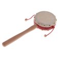 thumbnail image 4 of Durable Wooden Pellet Drum Rattle Small Rattle Drum Toy for, 4 of 7