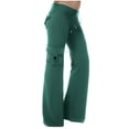 thumbnail image 1 of Timegard Womens Pants Workout Comfy High Waist Wide Leg Trousers Straight Solid Colar Pants with Button Pocket, 1 of 7