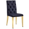 thumbnail image 1 of Canadian Roma Black Dining Chair Golden Legs(Set of 2), 1 of 3