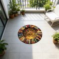 thumbnail image 5 of SIYTUAU 3D Optical Illusion Book Cave Round Area Rug Non Slip Floor Mat For Bedroom Study Library 31.5X31.5 Inches Velvet Soft Pile Polyester Fiber B, 5 of 5