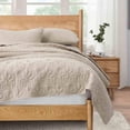 thumbnail image 3 of Peace Nest Premium Damask Pattern Reversible Coverlet Set 100% Soft Microfiber Fabric, Khaki, Twin Size, 3 of 5