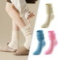 thumbnail image 1 of maskred 3pair Stay Comfortable And Fashionable With Long Scrunch Knee High Boot Socks Year-Round Appeal Light grey, 1 of 6