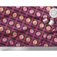 thumbnail image 2 of Soimoi Black Silk Fabric Geometric & Flamingo Bird Print Fabric by Yard 44 Inch Wide, 2 of 3