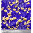 thumbnail image 1 of Soimoi Polyester Crepe Fabric Buttercup Floral Decor Fabric Printed Yard 52 Inch Wide, 1 of 1