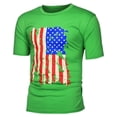 thumbnail image 2 of Outfmvch T-Shirts Graphiques Hommes T-Shirts Hommes Chemises Rétro Décontractées T-Shirt à Manches Courtes Col Rond T-Shirt Imprimé Fête de l'Indépendance Américaine T-Shirts Graphiques T-Shirts Chemises pour Hommes Polyester 1 Pce T-Shirt Vert m, 2 of 4