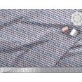 thumbnail image 3 of Soimoi Blue Velvet Fabric Stripe & Triangle Geometric Print Fabric by Yard 58 Inch Wide, 3 of 5