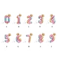 thumbnail image 3 of serony Party Balloon with Gradient Color Birthday Party Decor Aluminum Foil Balloon 32 Inch, Number 4, 3 of 7