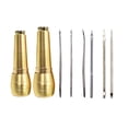 thumbnail image 2 of Sewing Awl Tapers Hook Canvas Craft Changeable Hand Stitch Wear-resistant Multipurpose Hollow Repair Crochet Sole Pin Real Cooper, 2 of 6