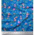 thumbnail image 1 of Soimoi Poly Georgette Tissu Feuilles & Tissu Imprimé Floral 1 Yard 42 Inch Wide, 1 of 3
