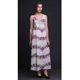 thumbnail image 3 of Bimba Robe Longue Chic Imprimée Teinture sur Nœuds pour Femmes, Style Bohème, Maxi d'Été, Tenue de Plage - Grand, 3 of 6