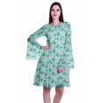thumbnail image 1 of Moomaya Robe d'Été Fluide à Manches Longues Imprimée pour Femmes, Longueur Genou, Évasée, 1 of 6