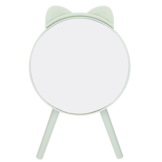 MasteelfCA 1pc Cat Ear Dorm Mirror Girl Makeup Mirror Decorative Tripod Based Mirror