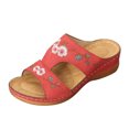 thumbnail image 2 of DPTALR Sandales à Talon Compensé d'Été pour Femmes avec Broderie Florale Chaussures pour Femmes, 2 of 4