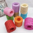 thumbnail image 2 of 1 Rouleau Raffia Yarn Décoratif Largement Appliqué Emballage Cadeau Fil de Papier d'Emballage en Paille de Raphia pour Bricolage, 2 of 7