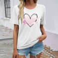 thumbnail image 2 of LUOGENLI T-shirts pour Femmes Mode Décontractée Chemises Imprimées Col Rond Manches Courtes Tee Tops Tunique Blouse T-shirts Graphiques Drôles Adulte Saint-Patrick Blanc P, 2 of 4
