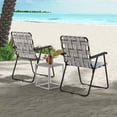 thumbnail image 4 of Costway 4 PCS Folding Beach Chair Camping Lawn Webbing Chair Lightweight 1 Position Brown, 4 of 9