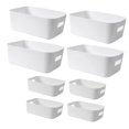 thumbnail image 1 of 8 Pièces Porte-Vanne Table Organisateurs Bureau Polyvalent Bureau Léger Blanc, 1 of 9