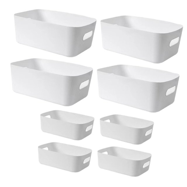 8 Pièces Porte-Vanne Table Organisateurs Bureau Polyvalent Bureau Léger Blanc