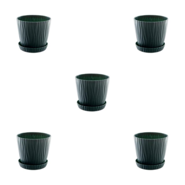 kurtrusly Modern Decorative Flower Pots Easy To Maintain Various Colors And Sizes green L pot+L tray 5Set