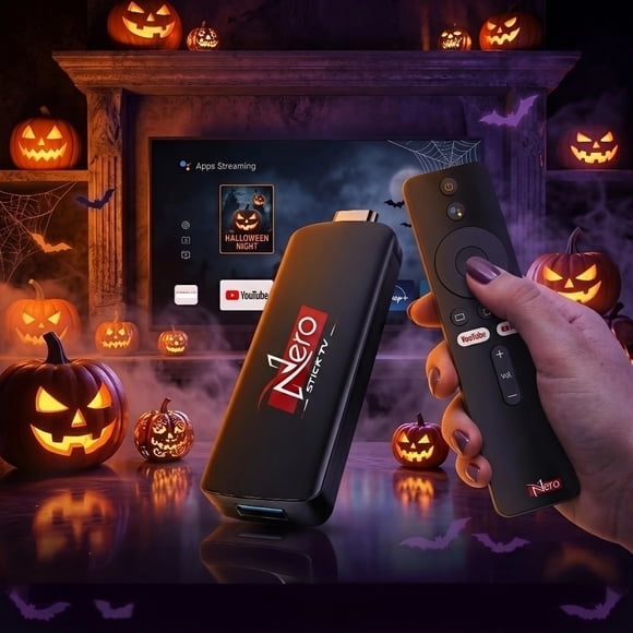 Nero Stick TV lecteur de multimédia, Android 14.0, 4K 8K HDR, WiFi 6, Bluetooth 5.4, HDMI, USB