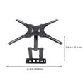 thumbnail image 2 of HEATSHAKING Support Mural Robuste Noir pour Moniteur TV avec Bras Extensible pour la Maison et la Chambre, 2 of 8