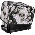 thumbnail image 1 of Toaster Cover 4 Slice Skull Dustproof Bread Maker Cover Fingerprint Bakeware Protection Wide Slot Toaster Bag Reusable Kitchen Small Appliance Cover TC278, 1 of 5