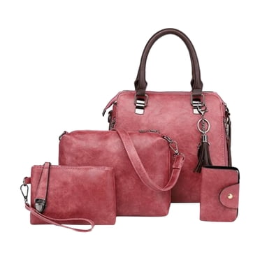 Dvkptbk Purses for Women Tote Bag Fashion Upgrade Handbags Wallet Tote Bag Shoulder Bag Top Handle Satchel Purse Set 4pcs - Savings Clearance