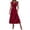 Red, variant on Lenpel Women's Summer Dresses Ruffle Sleeve V Neck Tiered Boho Flowy A-Line Midi Dresses Casual Beach Vacation Sundresses(Green,XX-Large)