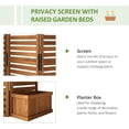 thumbnail image 4 of Outsunny Outdoor Privacy Screen with 4 Raised Beds and Drainage Holes, 4 of 10