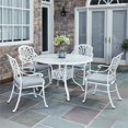 thumbnail image 2 of Homestyles Capri Ensemble de Salle à Manger Extérieur 5 Pcs en Aluminium Blanc, 2 of 7