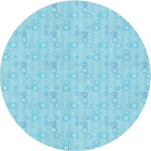 Ahgly Company Tapis Rond Lavable en Machine Intérieur Transitionnel Bleu, 6 Pieds Rond
