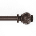 thumbnail image 1 of Mainstays 3/4" Bronze Marengo Knob Adjustable Single Curtain Rod Set, 30"-84", 1 of 7
