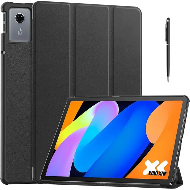 Case for Lenovo Tab Idea 11 inch 2025 / Xiaoxin Pad 11 2025 Slim Smart Cover, a lightweight hard shell protective cover with multi-angle stand functionality. Designed for shock-proof and drop-proof protection, it features precise cutouts for buttons and camera. Includes a universal stylus pen for touch screens and writing, ideal for tablet users.