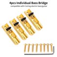 thumbnail image 5 of 4pcs Bass Guitar Bridge Individual Bass Bridge Guitar Bridge Single Individual Tailpiece Single String Bass Bridge Bass Guitar Saddles Compatible with 4 String Electric Bass Guitar Accessories, 5 of 5