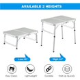 thumbnail image 3 of Langgg Portable Aluminium Folding Camping Table Adjustable Height Garden Table for Outdoor Picnic Cooking, 3 of 8