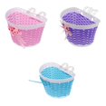 thumbnail image 1 of 3pcs Bike Basket Handlebar Detachable Bike Baskets For Girls Bike Decor, 1 of 8