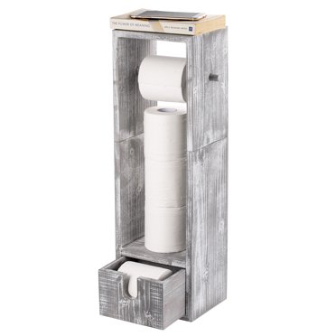 Toilet Paper Holder Stand Tissue Storage Dispenser Free Standing Paper Roller