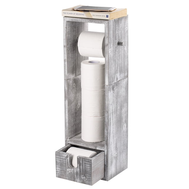 Toilet Paper Holder Stand Tissue Storage Dispenser Free Standing Paper Roller