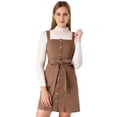thumbnail image 1 of INSPIRE CHIC Women's Classic Adjustable Strap A-Line Overall Denim Dress, 1 of 6