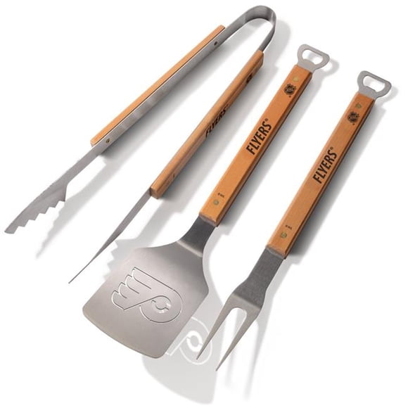 YouTheFan 7013206 Philadelphia Flyers Classic Series 3 Piece BBQ Set
