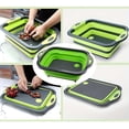 thumbnail image 4 of Multifunctional Kitchen Drain Rack And Foldable Cutting Board Portable Dish Drying Storage Organizer For Fruits Vegetables Dishes, 4 of 6