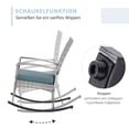 thumbnail image 4 of Outsunny Outdoor PE Rattan Rocking Chair with Cushion Mixed Grey, 4 of 10