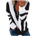thumbnail image 2 of Ketyyh-chn99 Chemises pour Femmes Mode Blouse Ample Manches Longues Col Rond Tunique Ligne A Blouse Blanc,2TG, 2 of 4