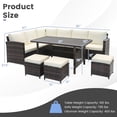 thumbnail image 3 of Costway 7 PCS Patio Furniture Set Rattan Sectional Conversation Sofa Coffee Table Porch, 3 of 9