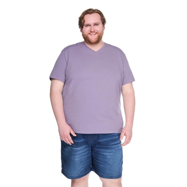 T-shirt extensible avec encolure en V George Plus pour hommes