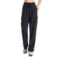 thumbnail image 1 of Timegard Womens Plus Size Cargo Pants Elastic High Waisted Drawstring Active Hiking Trousers with Pockets, 1 of 3