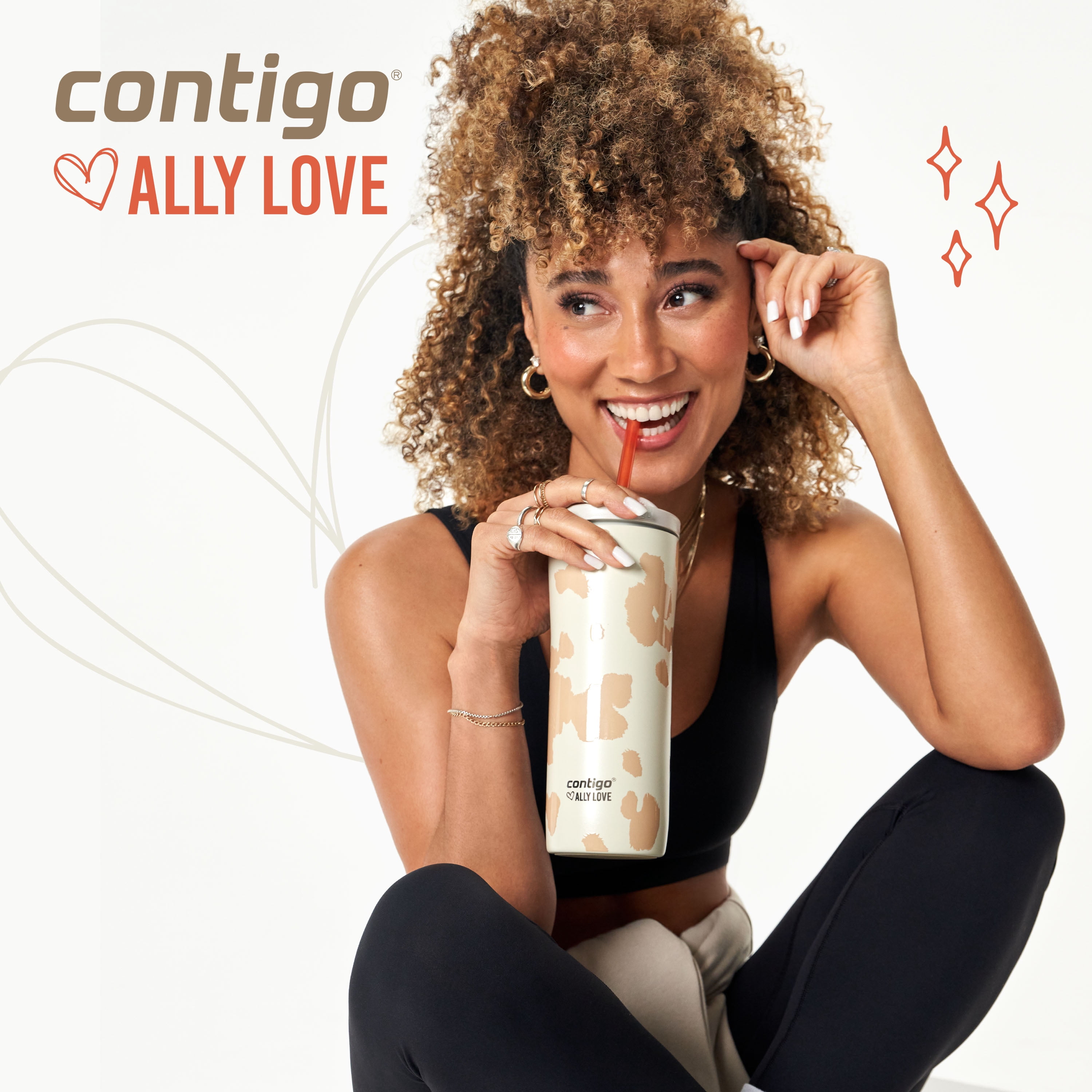 Contigo x Ally Love Streeterville 2.0 Stainless Steel Tumbler with Straw, 24 oz (709 ml)
