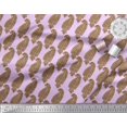 thumbnail image 3 of Soimoi Purple Georgette Viscose Fabric Brown Paisley Print Fabric by Yard 42 Inch Wide, 3 of 3