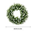 thumbnail image 3 of Renjiang Spring Wreaths for Front Door 15 Inch, Door Wreath for Spring and Summer with Flowers, Spring, Green Yellow Floral Wreath for All Seasons Home Decoration, 3 of 5