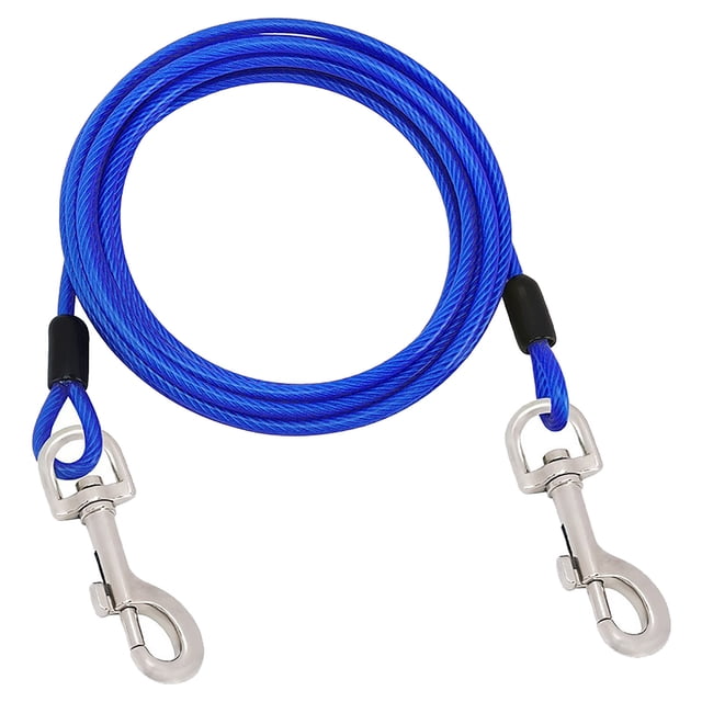 Heavy Duty Dog Tie Out Leash with Swivel for Large Dogs Outdoor Yard Camping Runner Secure Tethering